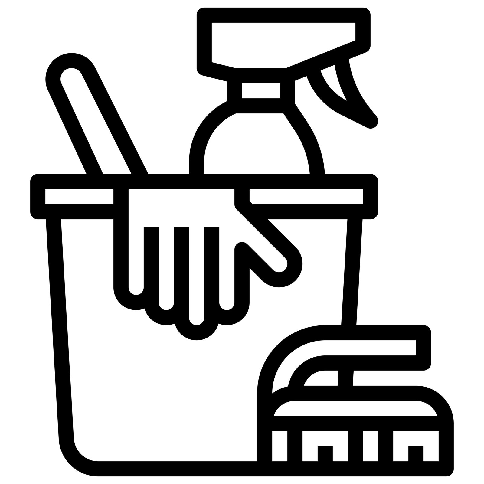 cleaning tools outline icon,ar,out,graphic,illustration